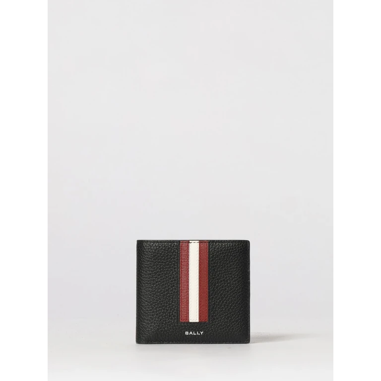 Grained Calf Leather Bifold Wallet with Iconic Bicolour Stripes (MLW03CVT434I921P)