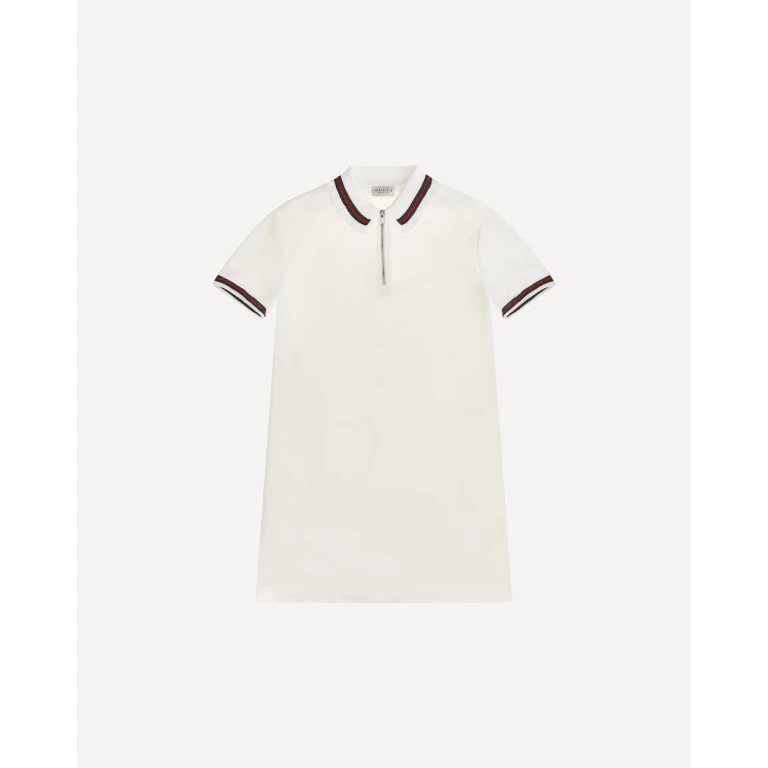 Web stripe jersey Polo Dress for Girl Boy 10Y