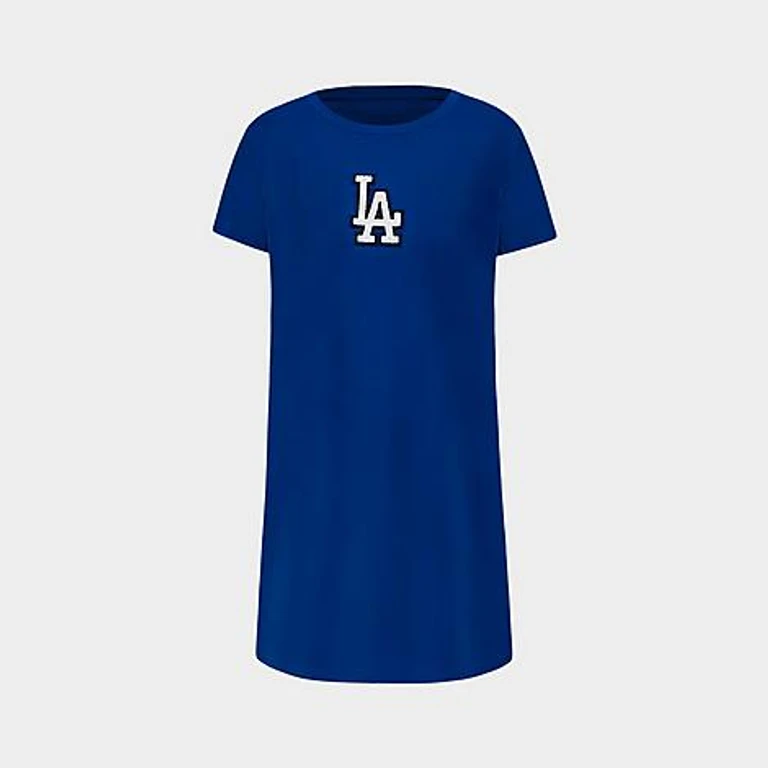 Girls' Big Kids Los Angeles Dodgers MLB T-Shirt Dress in Dodger Blue