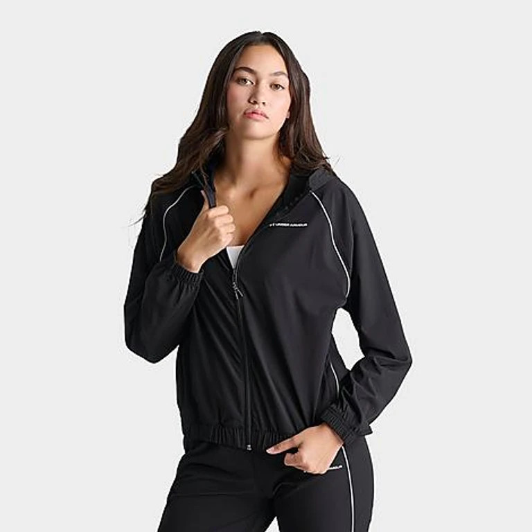 Women's Reflective Woven Jacket in Ultimate Black/Reflective Silver Size: XS