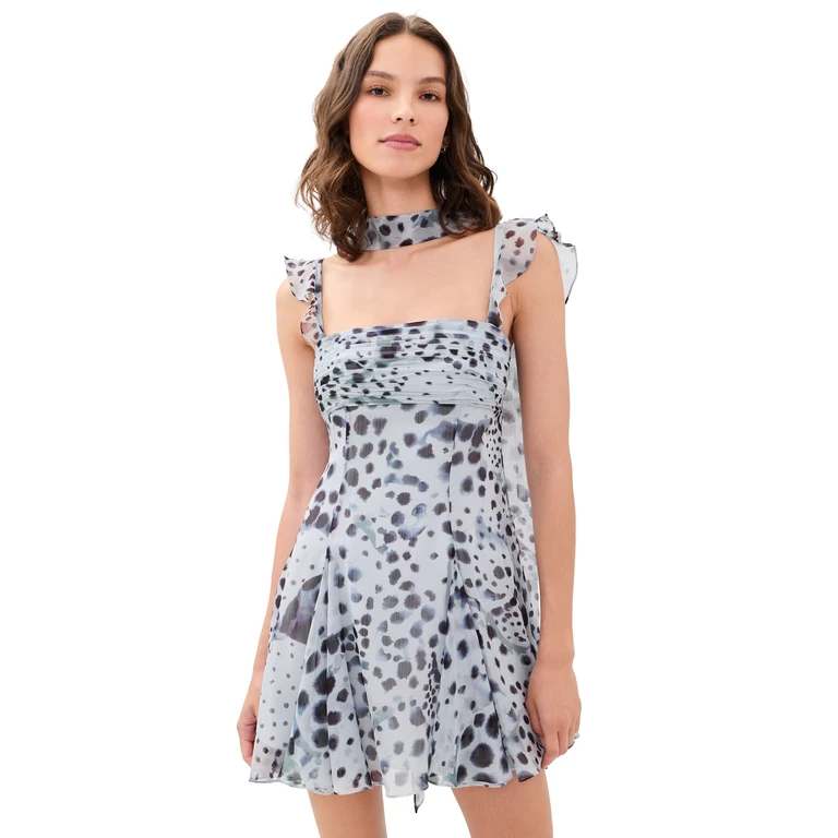 Reverie Printed Mini Dress Pearl Ray 4