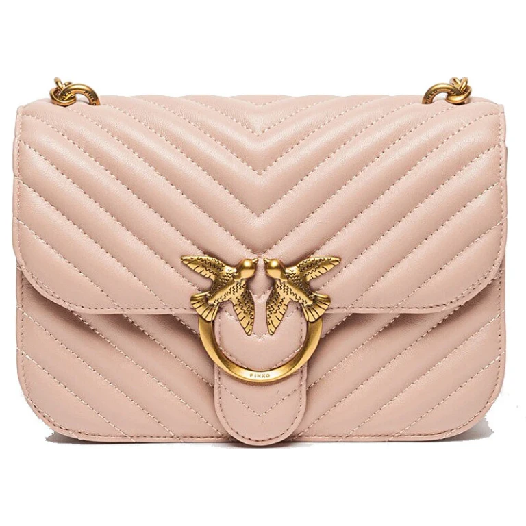 Women's Pink Leather Handbag 046