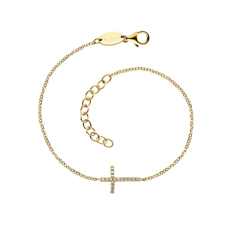 Fashion golden bracelet with cross ERB-LILCROS-ZIG