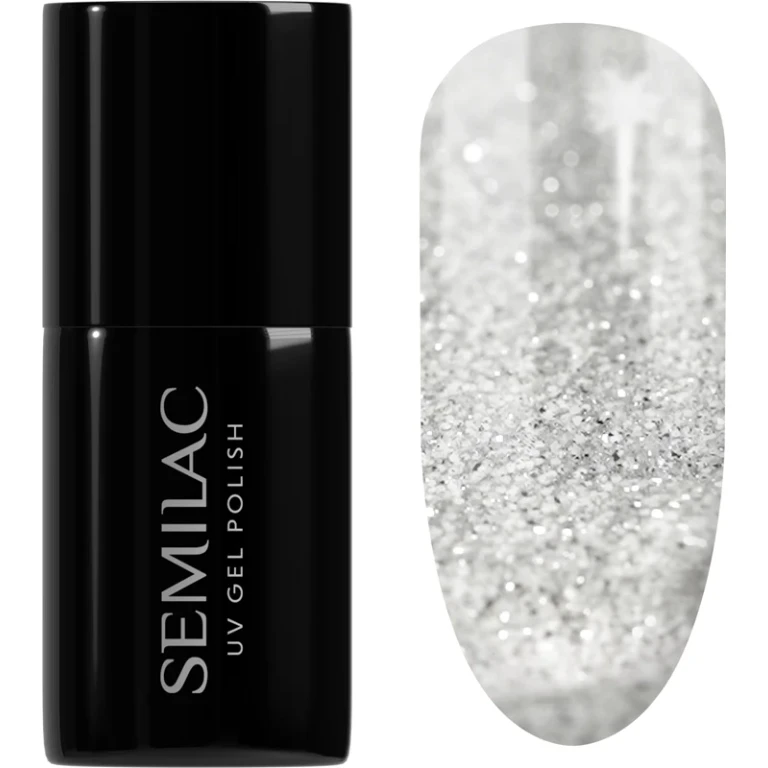 UV Hybrid Winter Collection Gel Nail Polish with UV/LED Lamp Color 605 White Flash 7 ml
