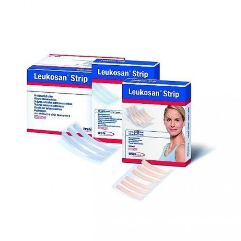 Suture strips Strip Leukosan 6 X 38 mm and 6 x 75 mm 2 units Bsn Medical