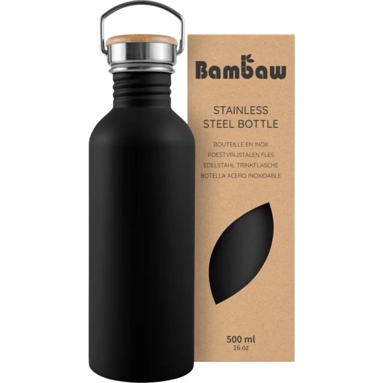 Stainless Steel Water Bottle 500 ml Jet Black