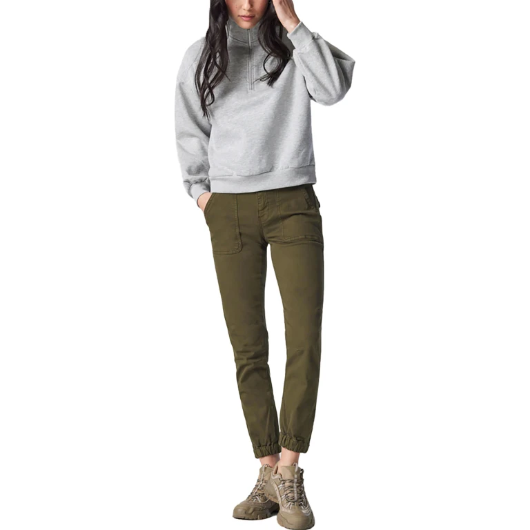 Ivy Dark Jade Twill Non-Denim Jean - Women's