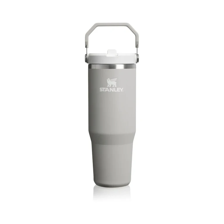 IceFlow™ Flip Straw Stainless Steel Thermal Water Bottle Ash 890ml