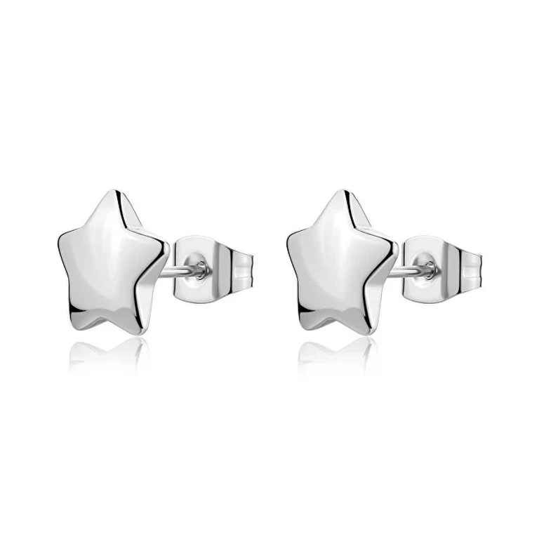 Elegant Star Earrings in Steel Click Sck297