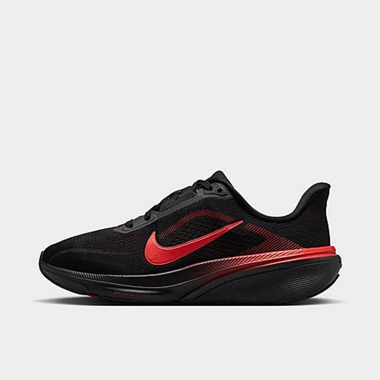 Nike Big Kids Pegasus 42 Running Shoes in Black/University Red/Wolf Grey Size: 1.0