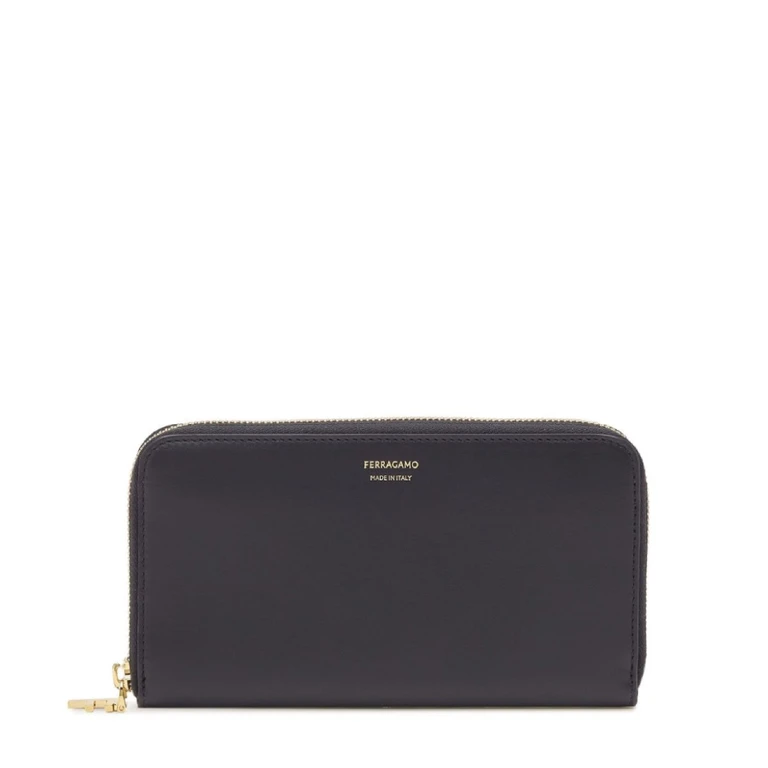Logo-Stamp Calf Leather Wallet