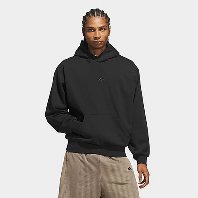 adidas Basketball Fleece Hoodie in Black