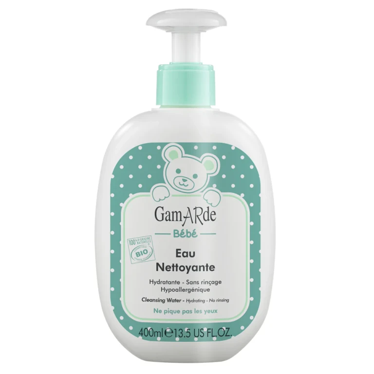 Fragrant cleansing and moisturizing water Gamarde Baby for face, body, and diaper area 400 ml