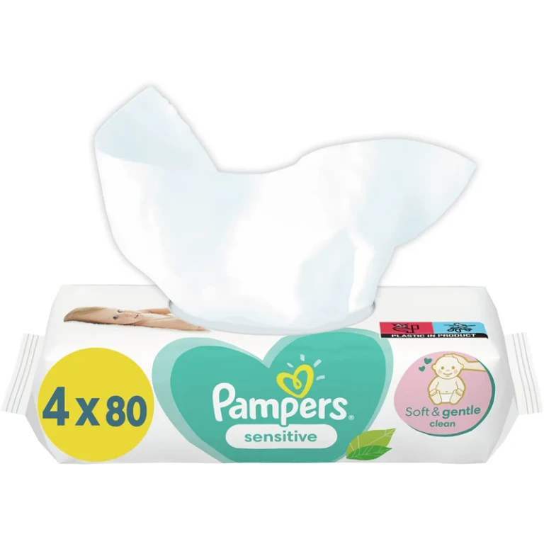 Sensitive Baby Wet Cleansing Wipes for Sensitive Skin 4x80 Pieces