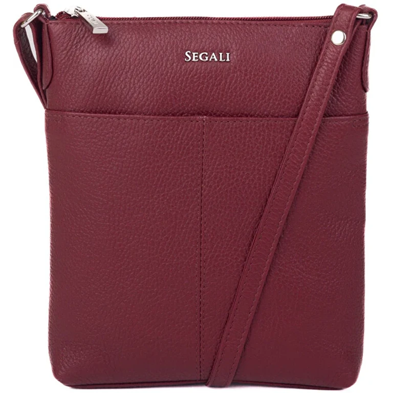 Women's Leather Crossbody Bag Bordeaux
