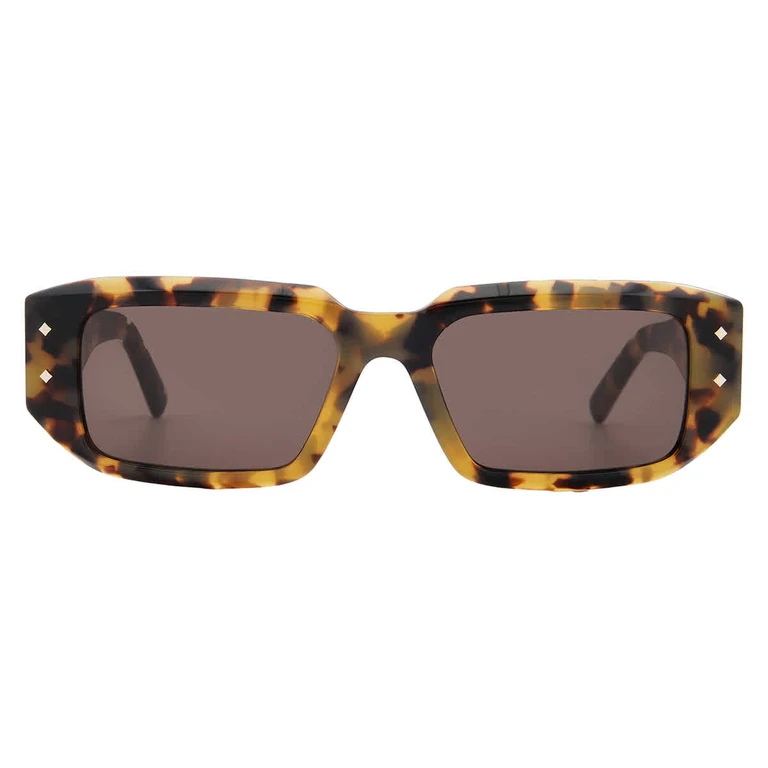 Brown Rectangular Unisex Sunglasses MW0013 53E 53