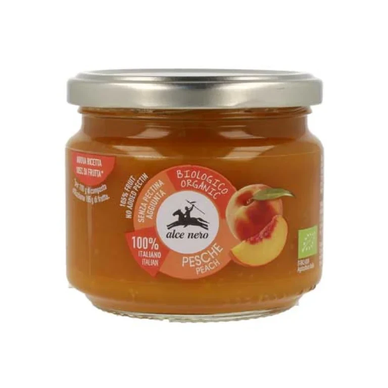Organic Peach Compote Spa Alce Nero 270g