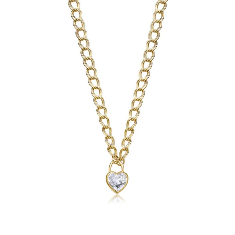 Bold My Love Syl26 Gold-Plated Heart-Shaped Necklace