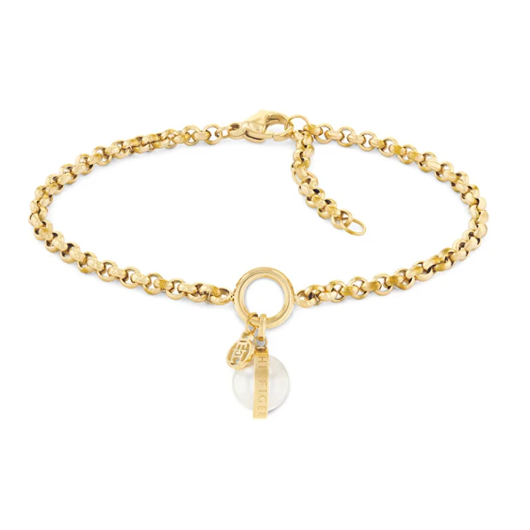Fashion Bracelet With Gold-Plated Chain And Pearl 2780765