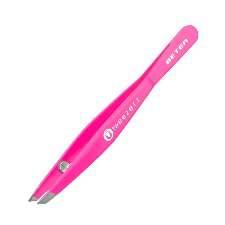 Tweezers Beter pink angled magnetic tip