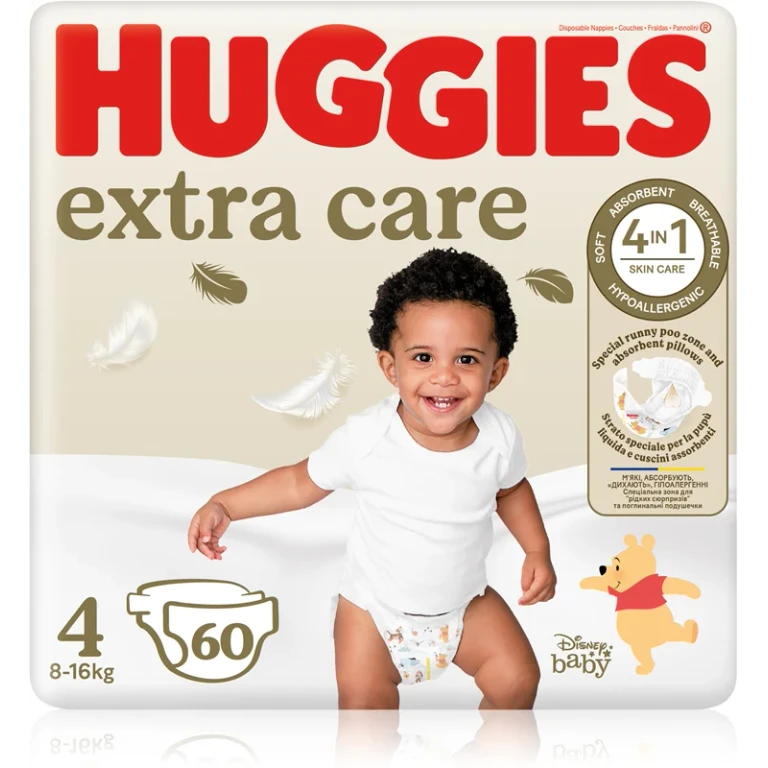 Extra Care Size 4 disposable diaper 8-16 kg 60 pieces