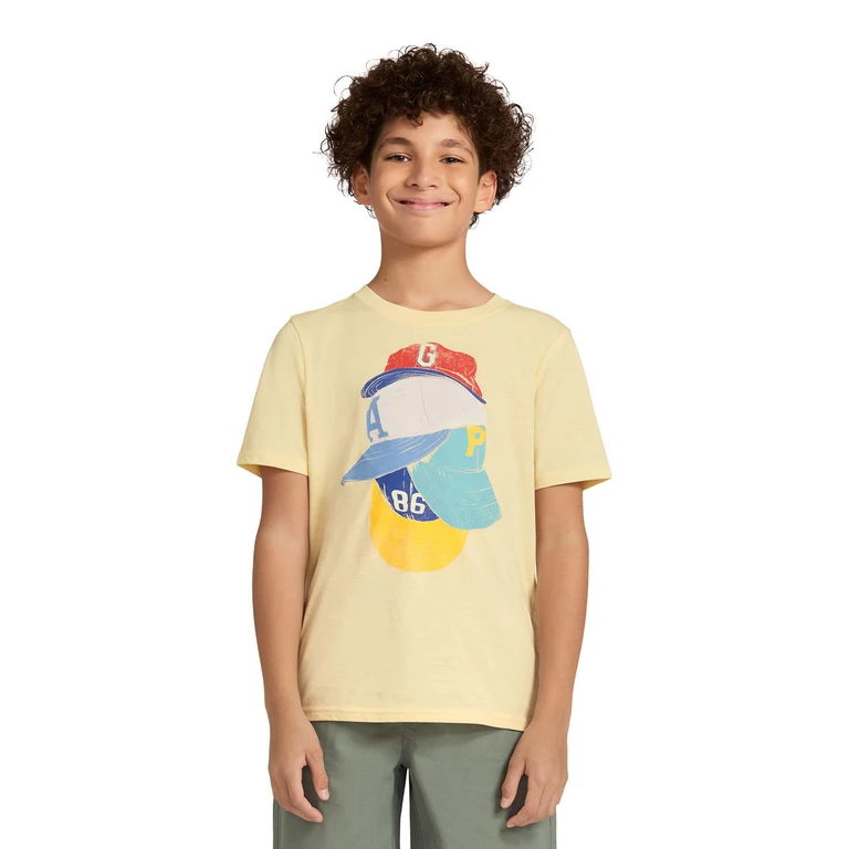 Kids Boys Graphic Tee Yellow L 10/12:- Yellow, L 10/12