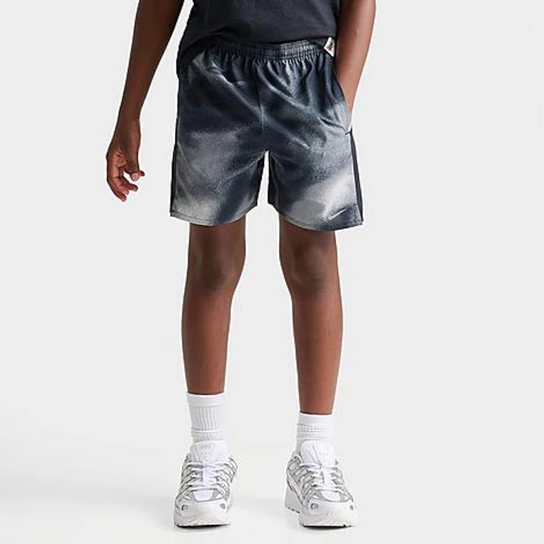Nike Big Kids Miler Graphic Dri-FIT Training Shorts in Black Size: Small
