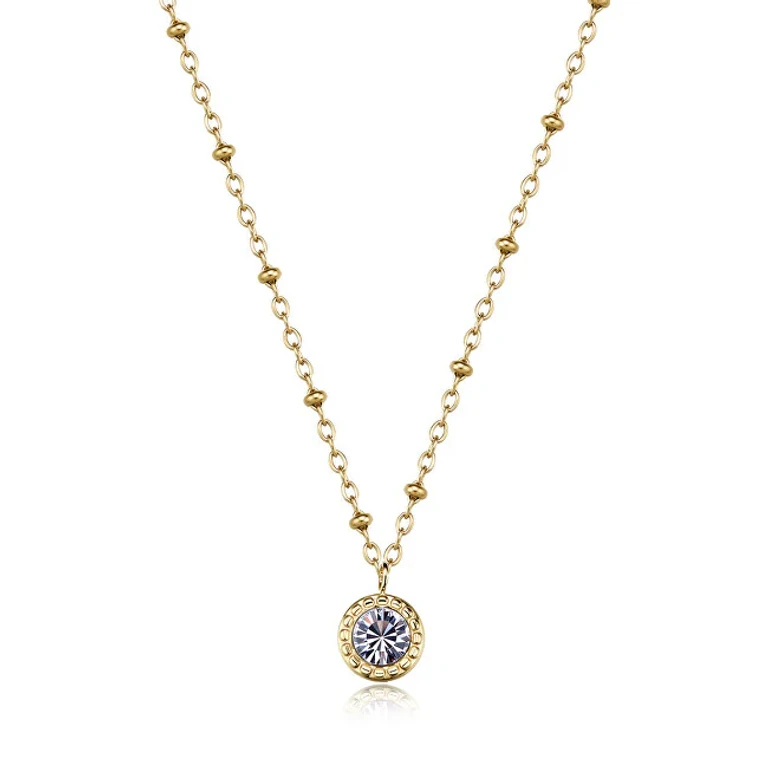 Gold Plated Necklace Paired With Pendant Aurora Sar57
