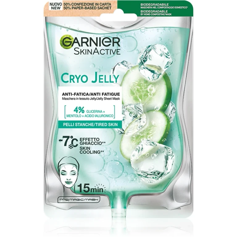 Garnier skin active face mask in cryo gel fabric