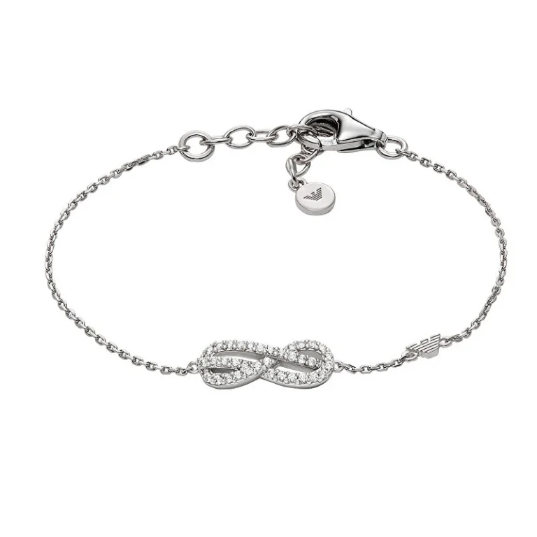 Infinity Bracelet in Silver with Cubic Zirconia EG3598040