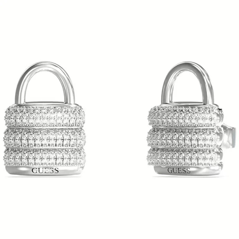 Sparkling Steel Earrings Guess My Secret Jube05419Jwrht/U