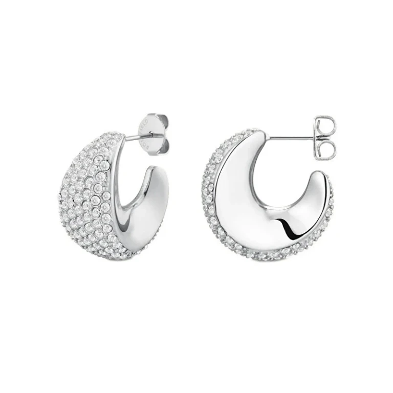 Steel Rings With Sparkling Pavé Jepms-J1225