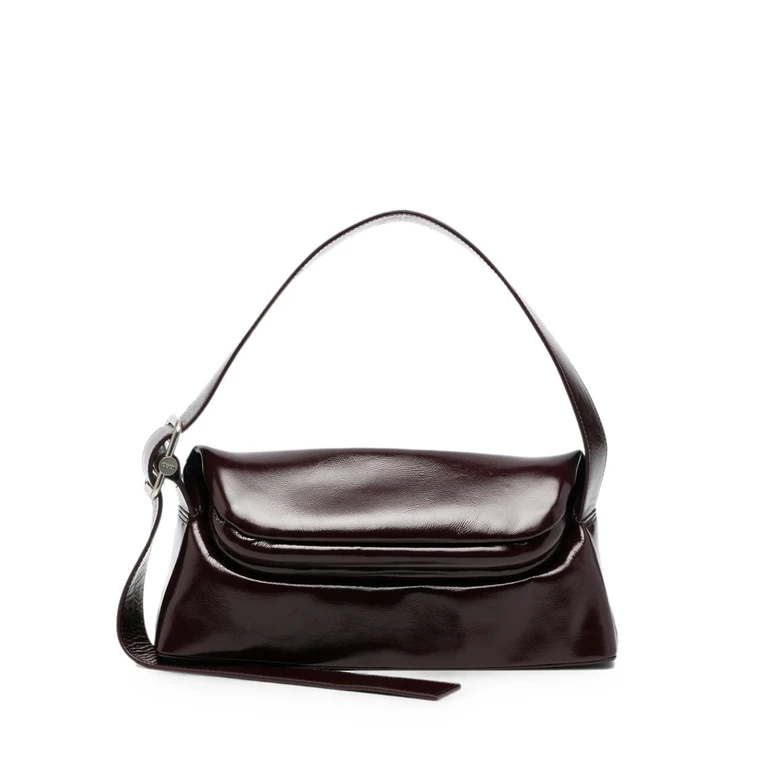 Buckle-detail Leather Tote Bag