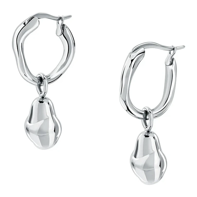 Round 2 In 1 Earrings in Steel T-Design Tjaxa16