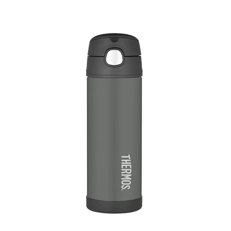 For Kids With Straw - Black 470 Ml