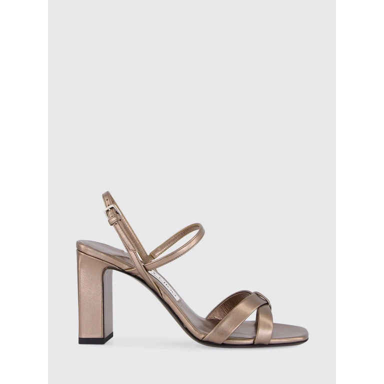Elsy Laminated Nappa Leather Sandals with High Block Heel (ELSYBH85MNA100061)