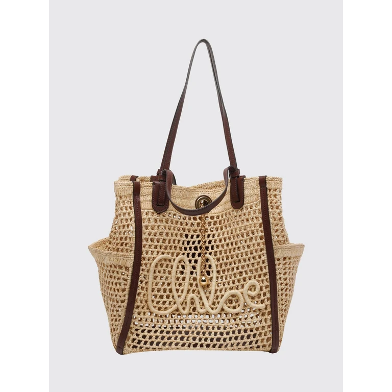 CHLOÉ Iconic Double Carry Crochet Shoulder Tote Bag (CH26US906P0824P)