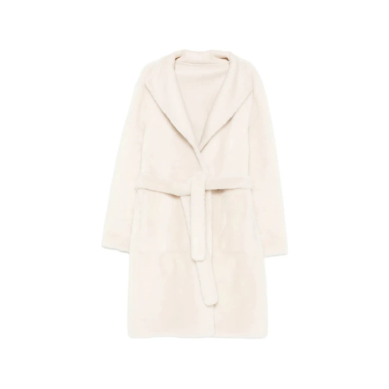 Belted Shearling Coat