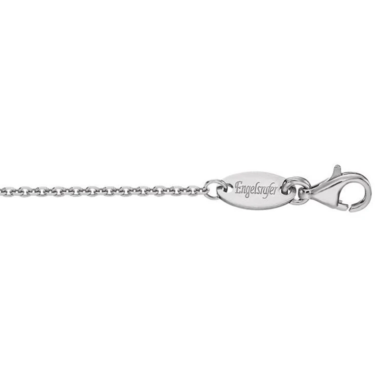ERNA-43-15S Silver Chain - Length: 43 cm