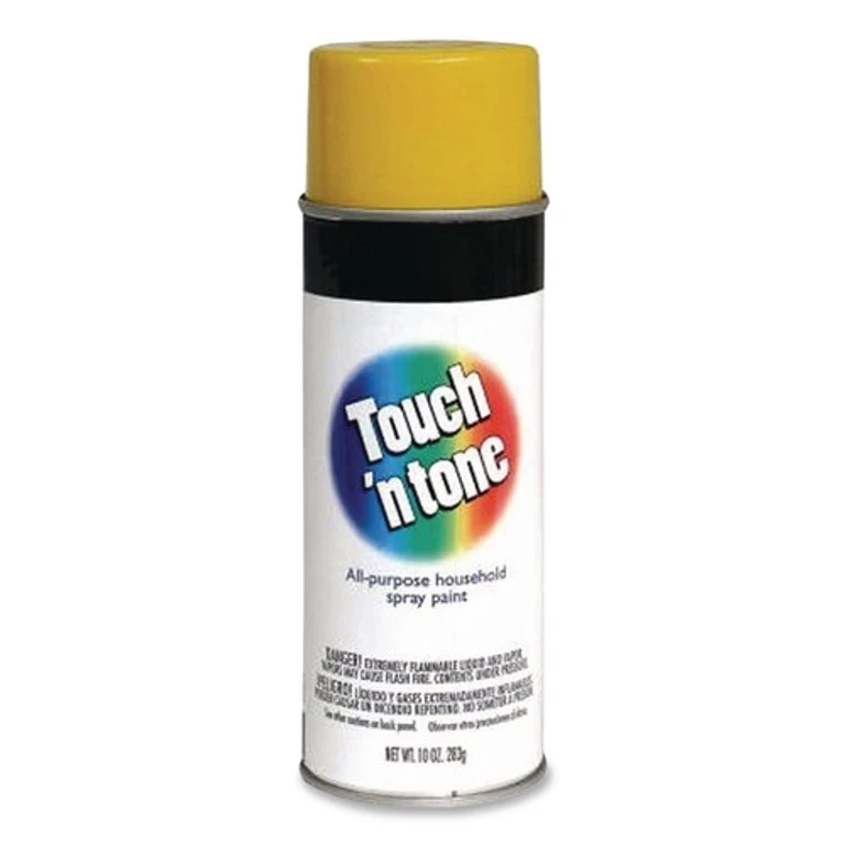 55272830 Touch'n Tone 10 oz. Aerosol Can Spray Paint - Gloss Yellow (6/Carton)
