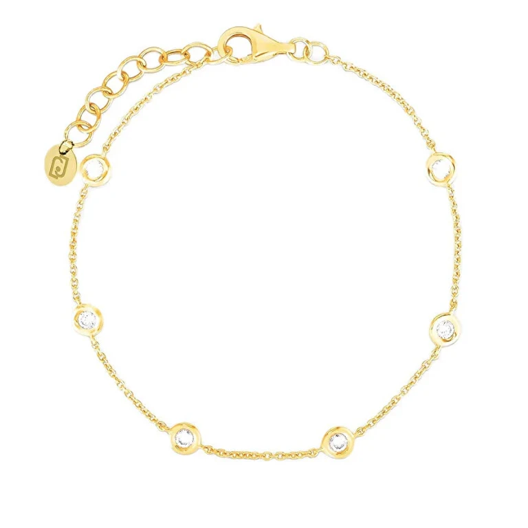 Liu Jo Delicate Gold-Plated Bracelet With Zircons Essential Lj2467
