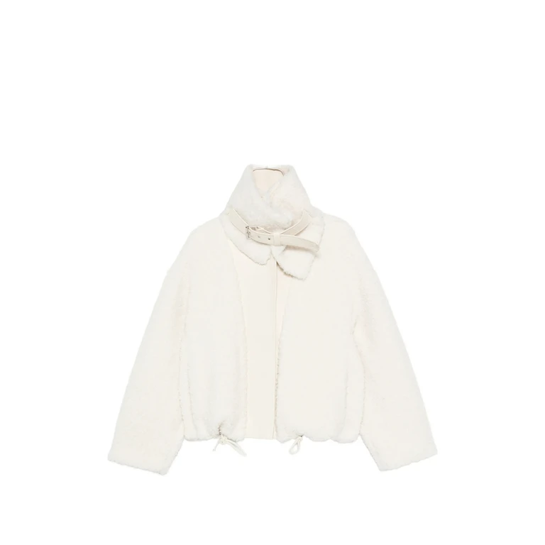 Faux-shearling Buckled-collar Jacket