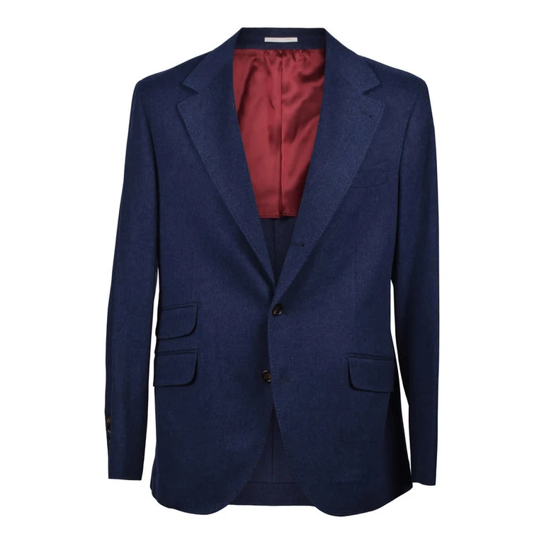 Men'S Denim Cashmere Wool Blend Suit