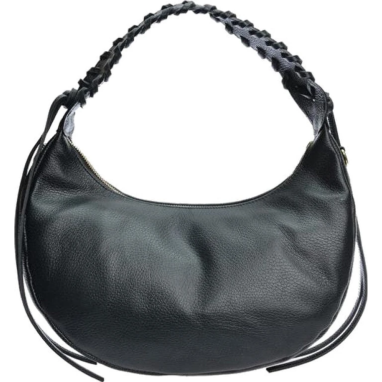 Women's Leather Handbag in Black Shade