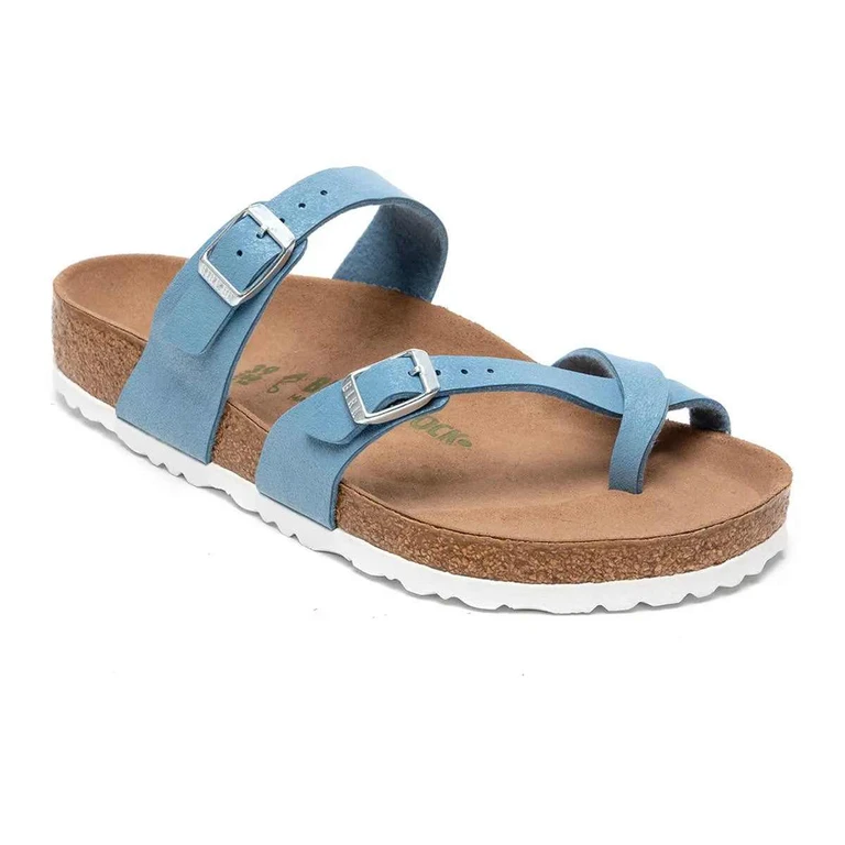 Women's Mayari Vegan Birko-Flor Leather Brushed Dove Blue Sandals