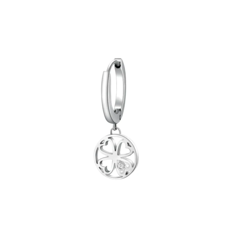 Single Steel Earrings for the Luck Chakra Bhke001