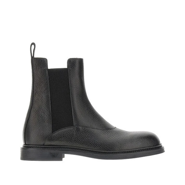 Grained leather Chelsea boots Man 6