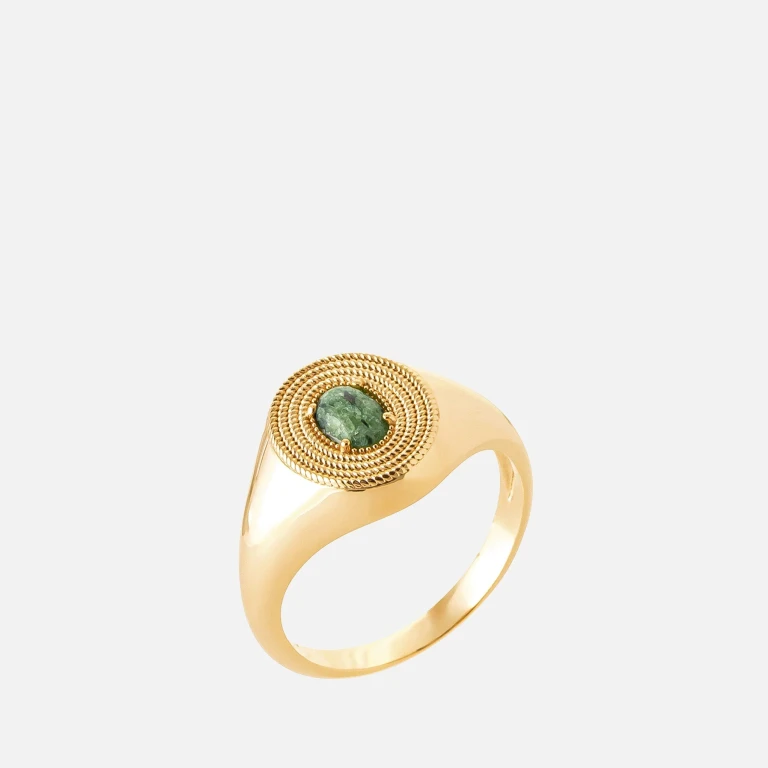 MKF Collection by Mia K. - Gaia Medallion Signet Ring