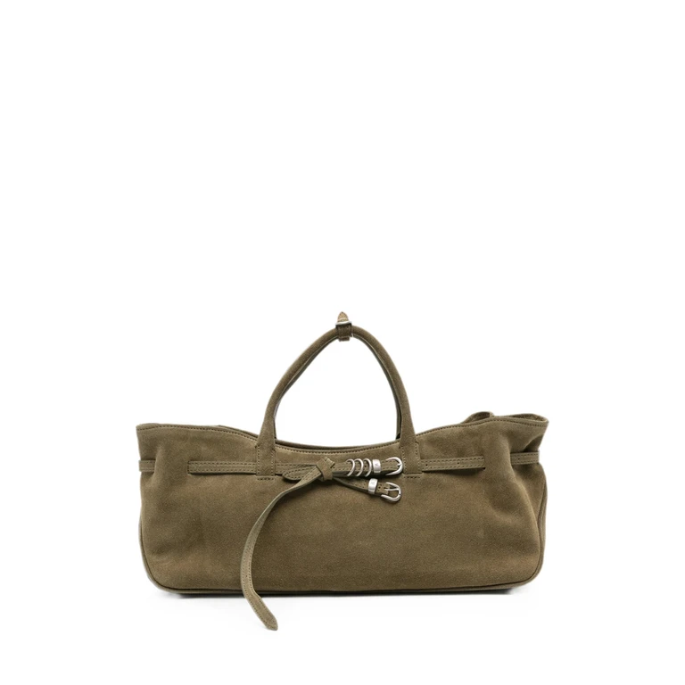 Grandma Used Buckle-detail Suede Tote Bag