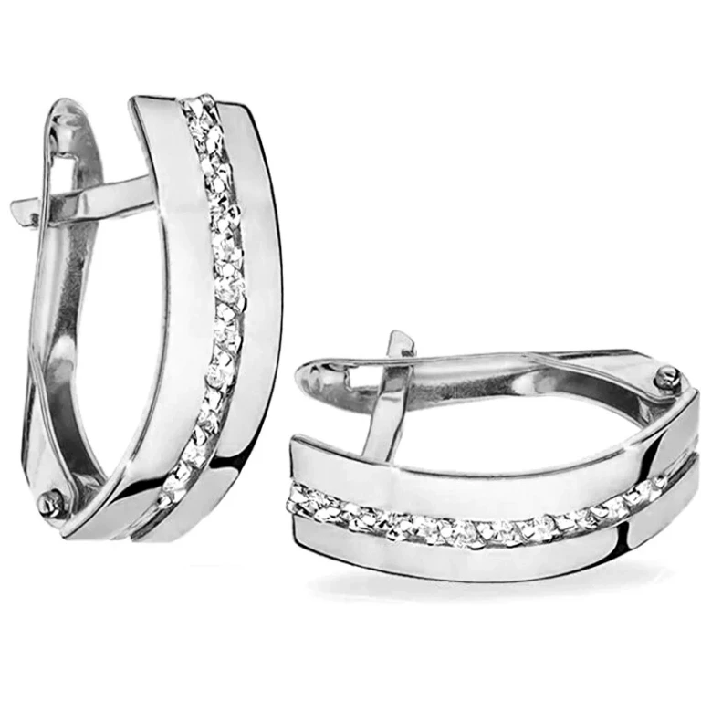 Sparkling Silver Earrings Svle0649Xh2Bi00